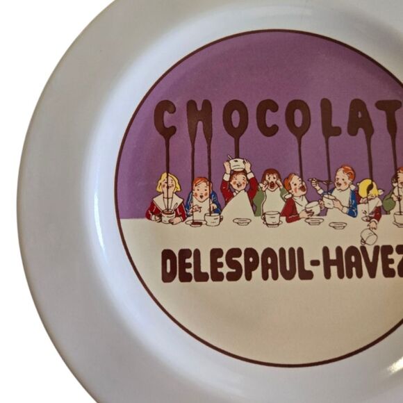 Pottery Barn Ceramic Chocolate Dessert Plate Chocolat Delespaul-Havez - Picture 3 of 4